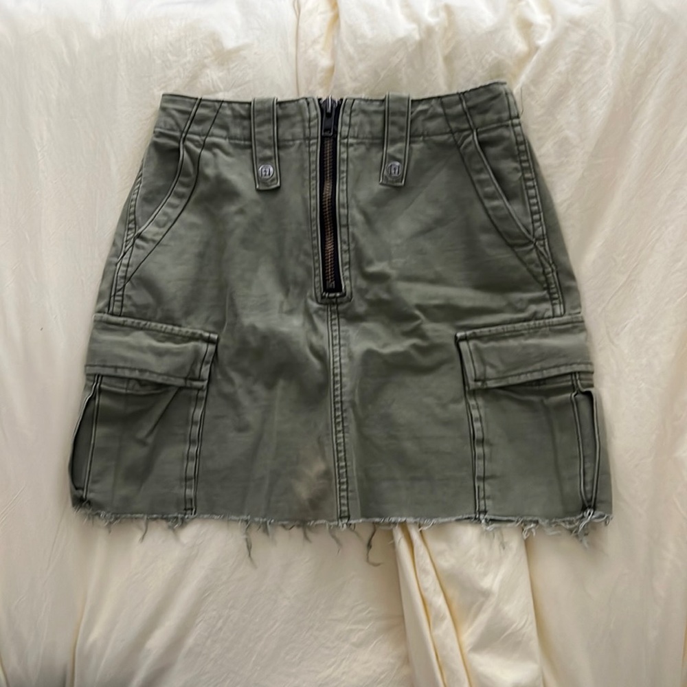Ksubi Distressed Cargo Mini Skirt